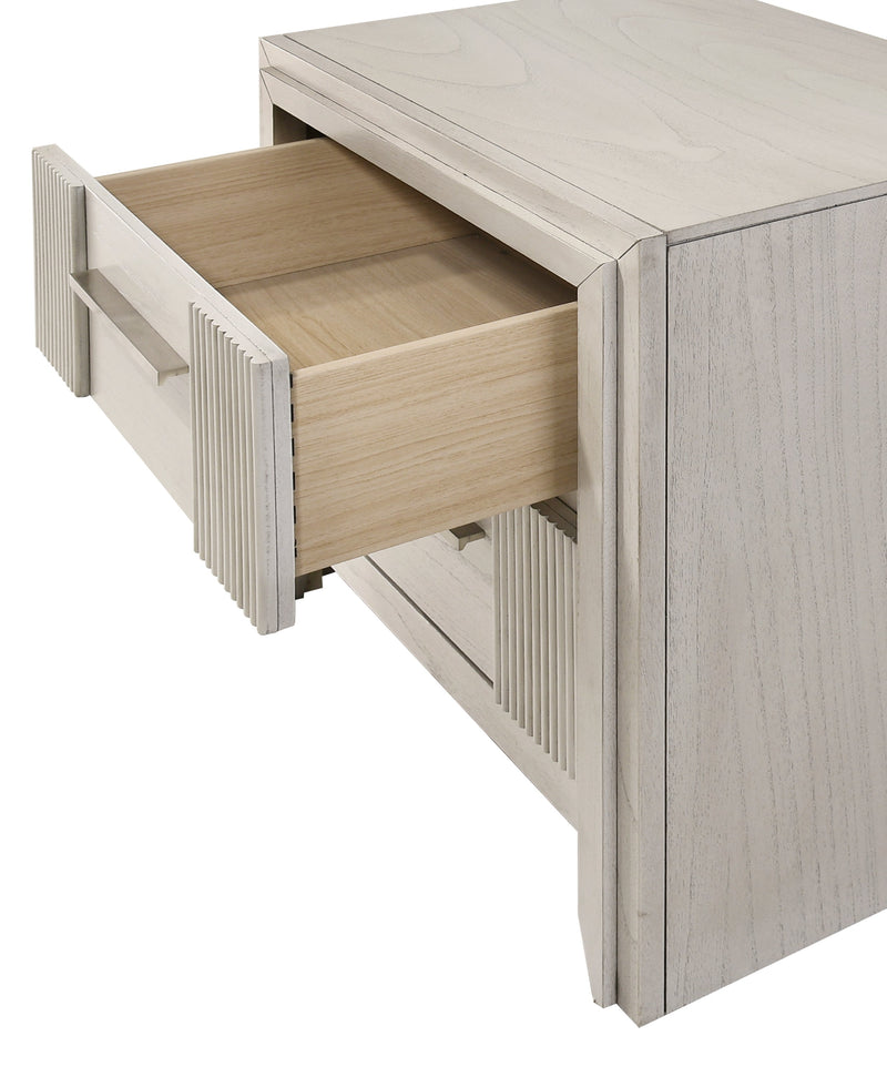 Carlton White Mist Nightstand from Crown Mark - Lara Furniture
