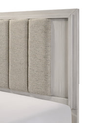 Carlton White Mist Upholstered King Bed from Crown Mark - Lara Furniture