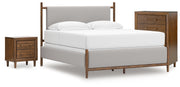 Lyncott Brown King Upholstered Bed, Chest and Nightstand from Ashley - Lara Furniture