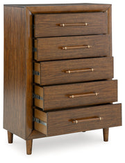 Lyncott Brown King Upholstered Bed, Chest and Nightstand from Ashley - Lara Furniture