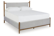 Lyncott Brown California King Upholstered Bed from Ashley - Lara Furniture