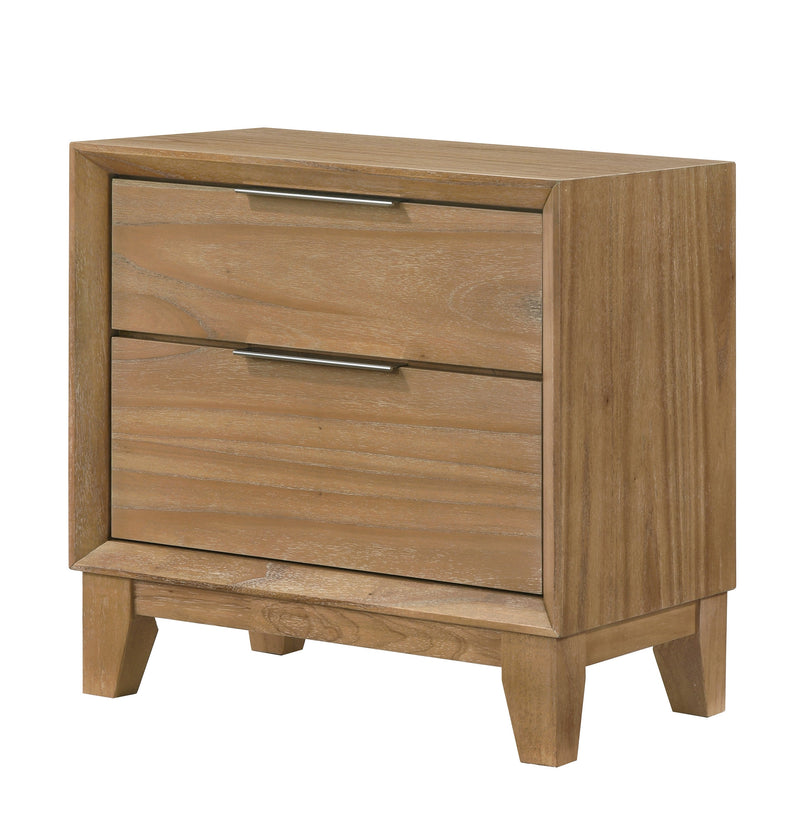 Florian Natural Wood Upholstered Storage Bedroom Set from Crown Mark - Lara Furniture