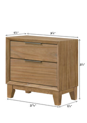 Florian Natural Wood Upholstered Storage Bedroom Set from Crown Mark - Lara Furniture