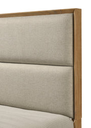 Florian Natural Wood Upholstered Storage Bedroom Set from Crown Mark - Lara Furniture