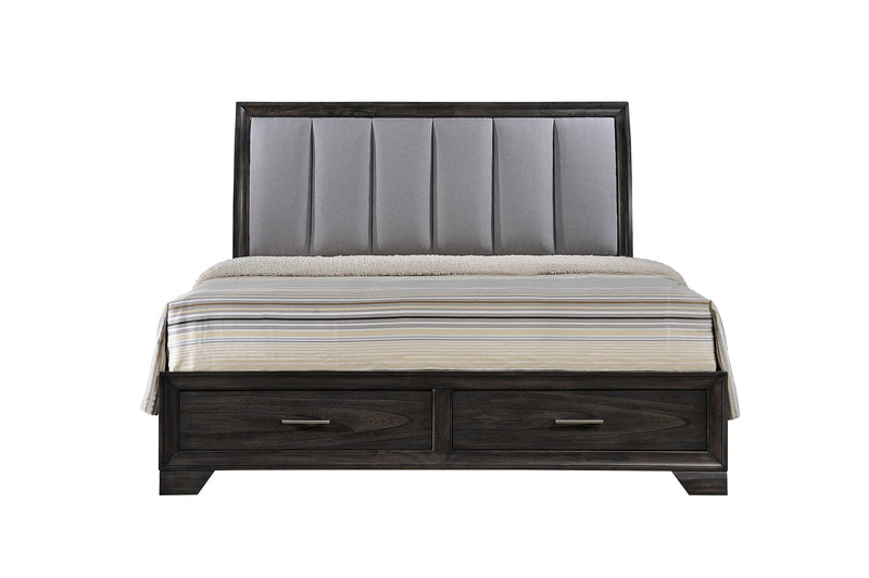 Jaymes Gray Storage Platform Bedroom Set from Crown Mark - Lara Furniture