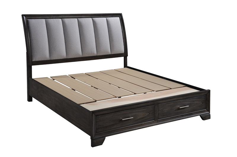 Jaymes Gray Storage Platform Bedroom Set from Crown Mark - Lara Furniture