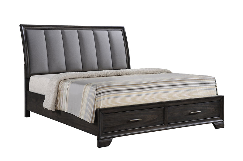 Jaymes Gray Storage Platform Bedroom Set from Crown Mark - Lara Furniture