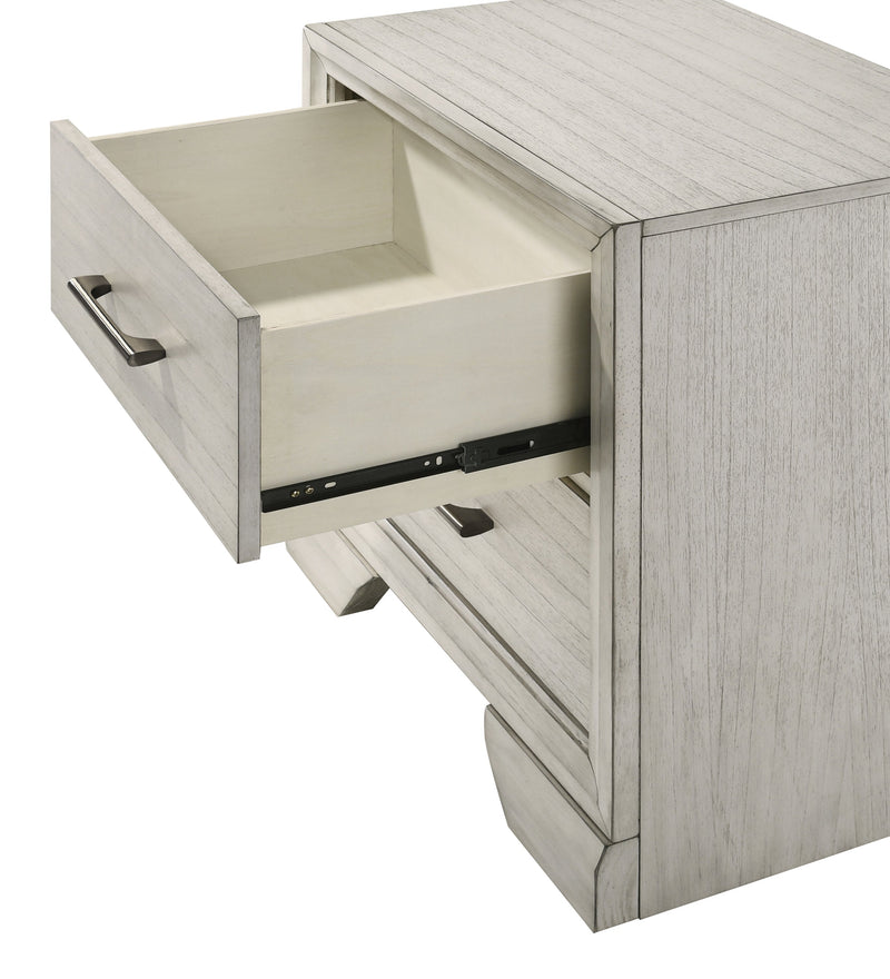 Jaymes White Mist Footboard Storage Platform Bedroom Set from Crown Mark - Lara Furniture