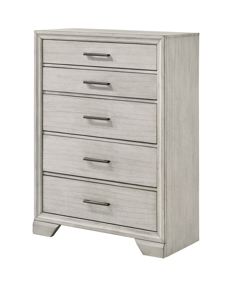 Jaymes White Mist Footboard Storage Platform Bedroom Set from Crown Mark - Lara Furniture