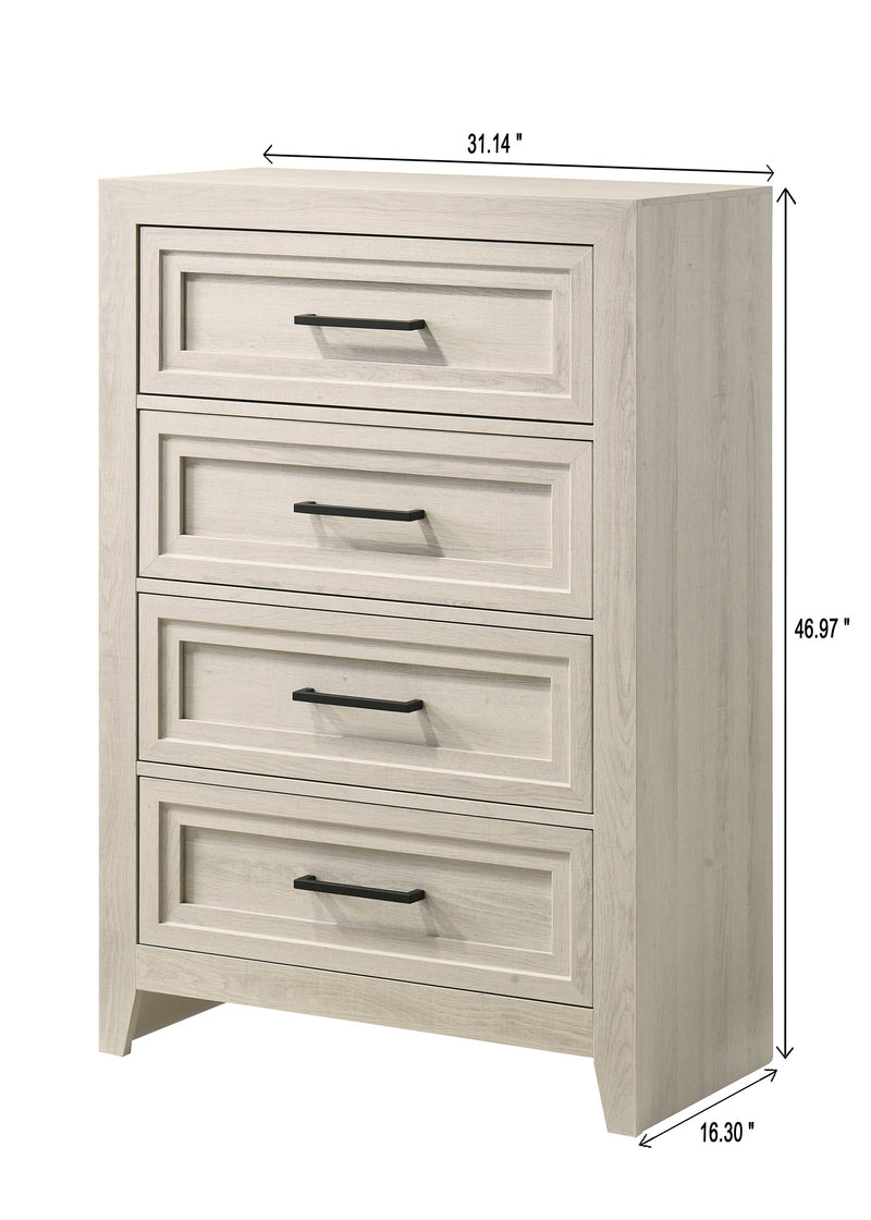 Lorraine Antique White Panel Bedroom Set from Crown Mark - Lara Furniture