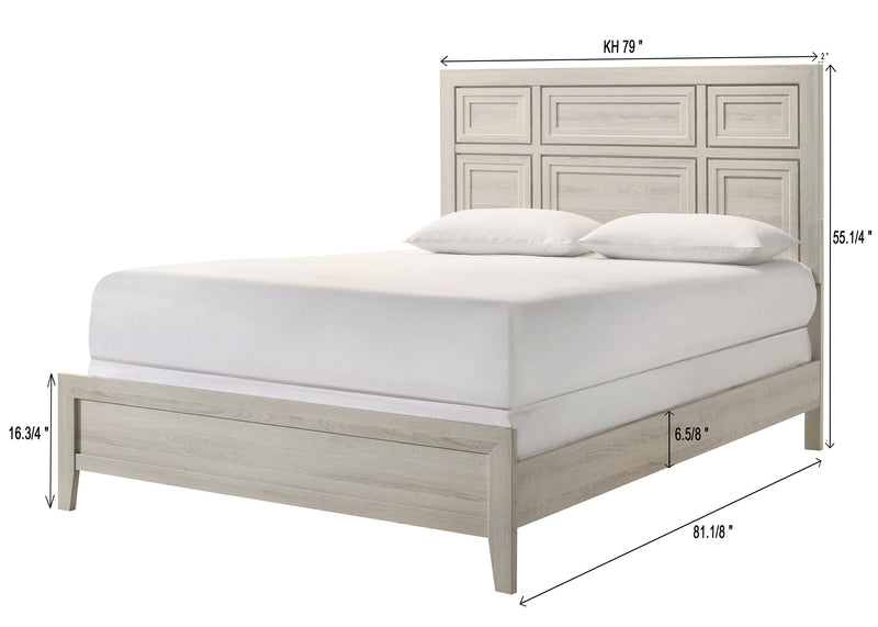 Lorraine Antique White Panel Bedroom Set from Crown Mark - Lara Furniture