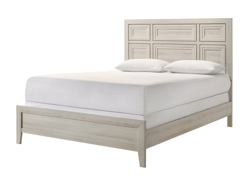 Lorraine Antique White Queen Panel Bed from Crown Mark - Lara Furniture