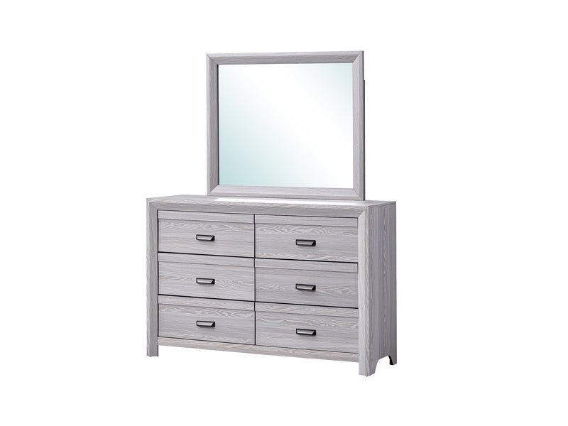 Adelaide Driftwood Upholstered Panel Bedroom Set from Crown Mark - Lara Furniture
