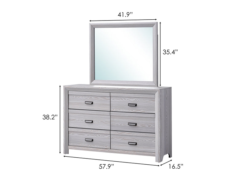 Adelaide Driftwood Upholstered Panel Bedroom Set from Crown Mark - Lara Furniture