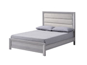 Adelaide Driftwood King Upholstered Panel Bed from Crown Mark - Lara Furniture