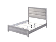 Adelaide Driftwood King Upholstered Panel Bed from Crown Mark - Lara Furniture