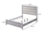 Adelaide Driftwood Upholstered Panel Bedroom Set from Crown Mark - Lara Furniture
