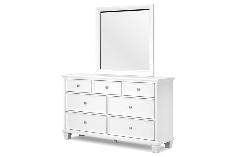 Fortman White Dresser and Mirror -  Ashley - Lara Furniture