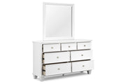 Fortman White Dresser and Mirror -  Ashley - Lara Furniture