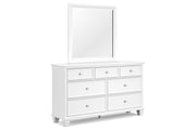 Fortman White Dresser and Mirror -  Ashley - Lara Furniture
