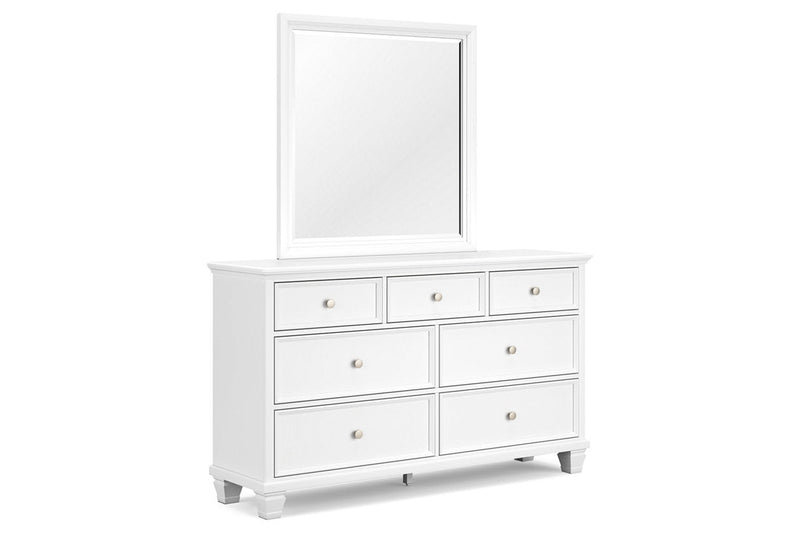 Fortman White Dresser and Mirror -  Ashley - Lara Furniture