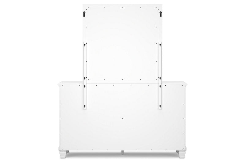 Fortman White Dresser and Mirror -  Ashley - Lara Furniture