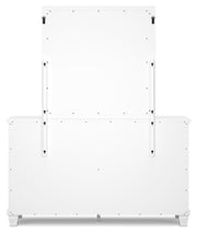 Fortman White King Panel Bed, Dresser, Mirror and Nightstand from Ashley - Lara Furniture