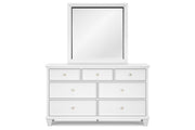 Fortman White Dresser and Mirror -  Ashley - Lara Furniture