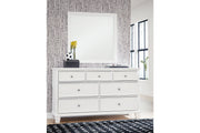 Fortman White Dresser and Mirror -  Ashley - Lara Furniture