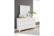 Fortman White Dresser and Mirror -  Ashley - Lara Furniture