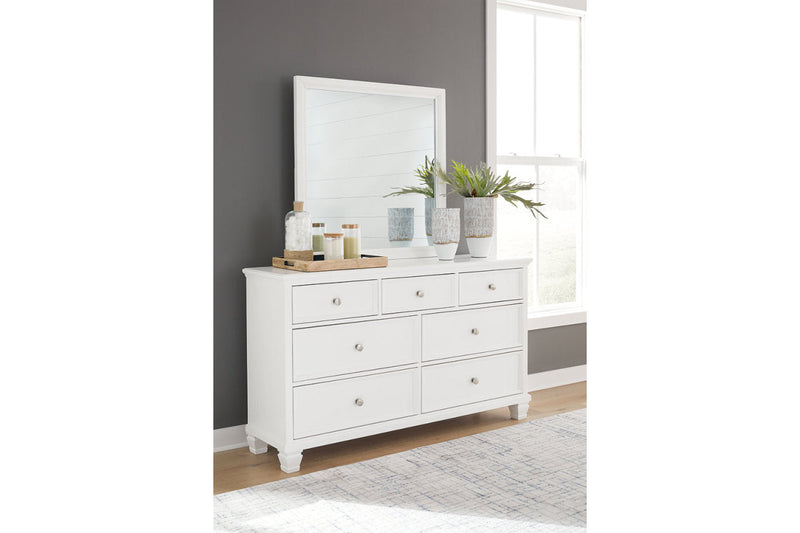 Fortman White Dresser and Mirror -  Ashley - Lara Furniture
