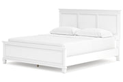 Fortman White California King Panel Bed -  Ashley - Lara Furniture