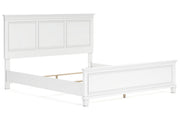 Fortman White California King Panel Bed -  Ashley - Lara Furniture