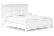 Fortman White California King Panel Bed -  Ashley - Lara Furniture