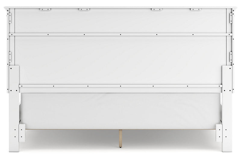 Fortman White California King Panel Bed -  Ashley - Lara Furniture