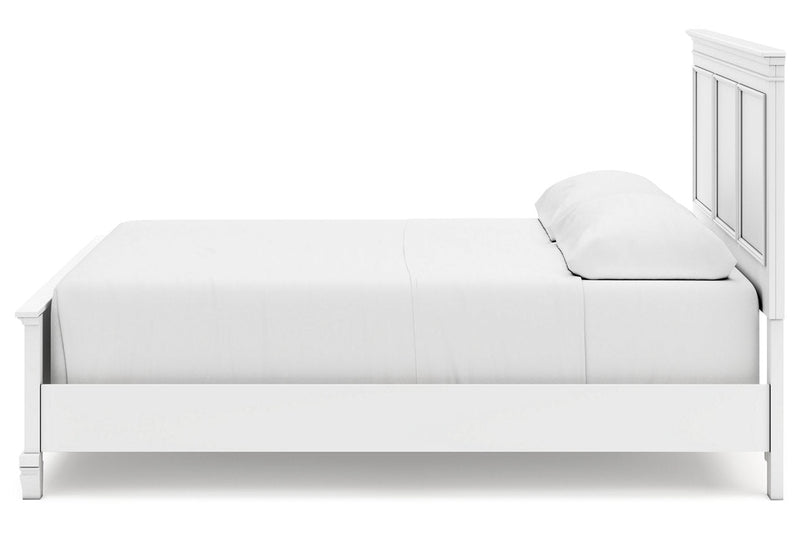 Fortman White California King Panel Bed -  Ashley - Lara Furniture