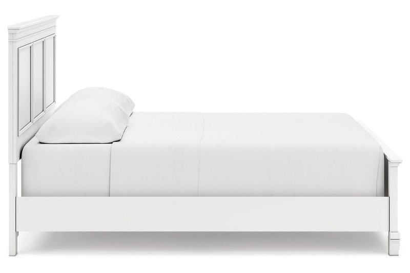 Fortman White California King Panel Bed -  Ashley - Lara Furniture