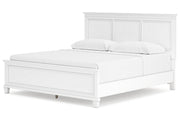 Fortman White King Panel Bed -  Ashley - Lara Furniture