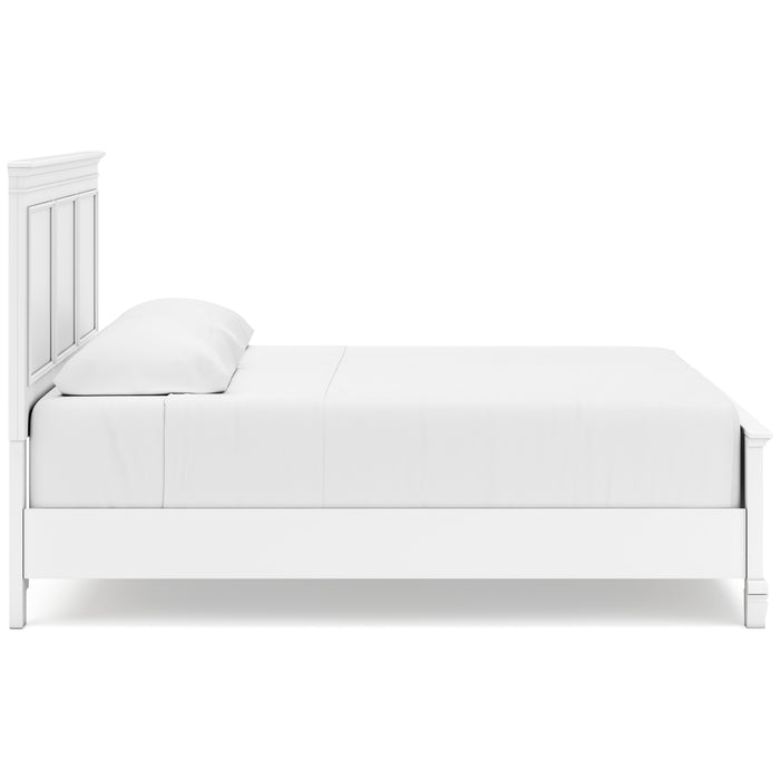 Fortman White King Panel Bed
