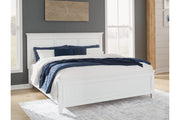 Fortman White King Panel Bed -  Ashley - Lara Furniture