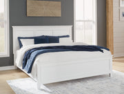 Fortman White King Panel Bed, Dresser, Mirror and Nightstand from Ashley - Lara Furniture