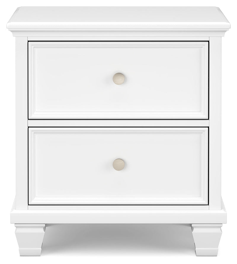 Fortman White King Panel Bed, Dresser, Mirror and Nightstand from Ashley - Lara Furniture