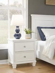 Fortman White King Panel Bed, Dresser, Mirror and Nightstand from Ashley - Lara Furniture