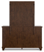 Danabr Brown King Panel Bed with Mirrored Dresser from Ashley - Lara Furniture