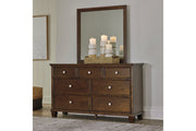 Danabrin Brown Dresser and Mirror -  Ashley - Lara Furniture