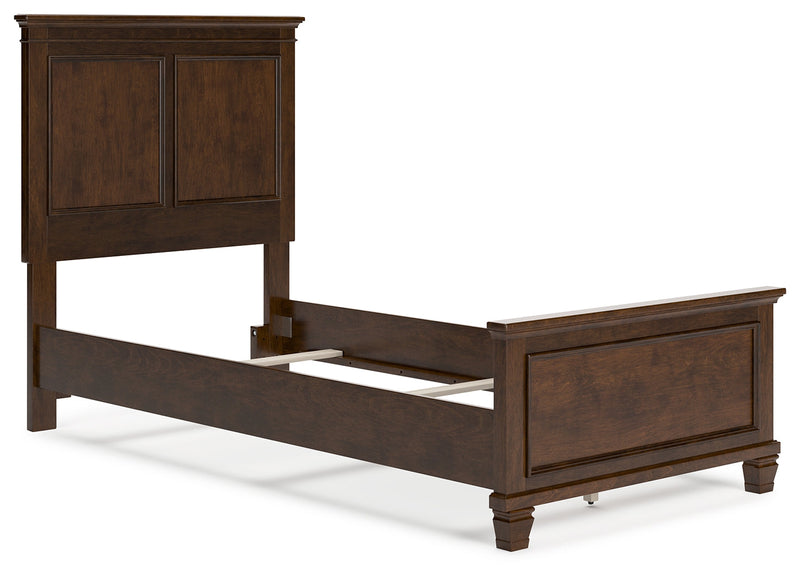 Danabrin Brown Twin Panel Bed with Mirrored Dresser from Ashley - Lara Furniture