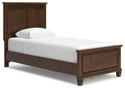 Danabrin Brown Twin Panel Bed with Mirrored Dresser from Ashley - Lara Furniture