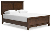Danabrin Brown Queen Panel Bed with Mirrored Dresser from Ashley - Lara Furniture
