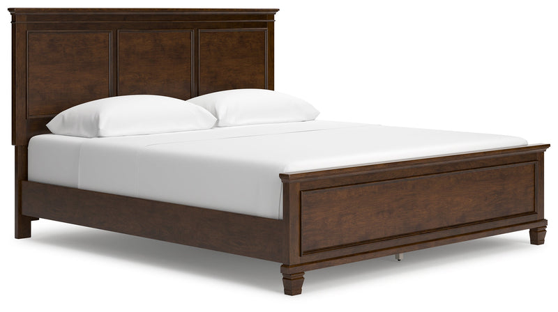 Danabrin Brown California King Panel Bed with Mirrored Dresser from Ashley - Lara Furniture