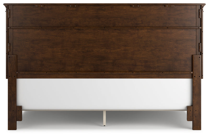 Danabrin Brown California King Panel Bed with Mirrored Dresser from Ashley - Lara Furniture